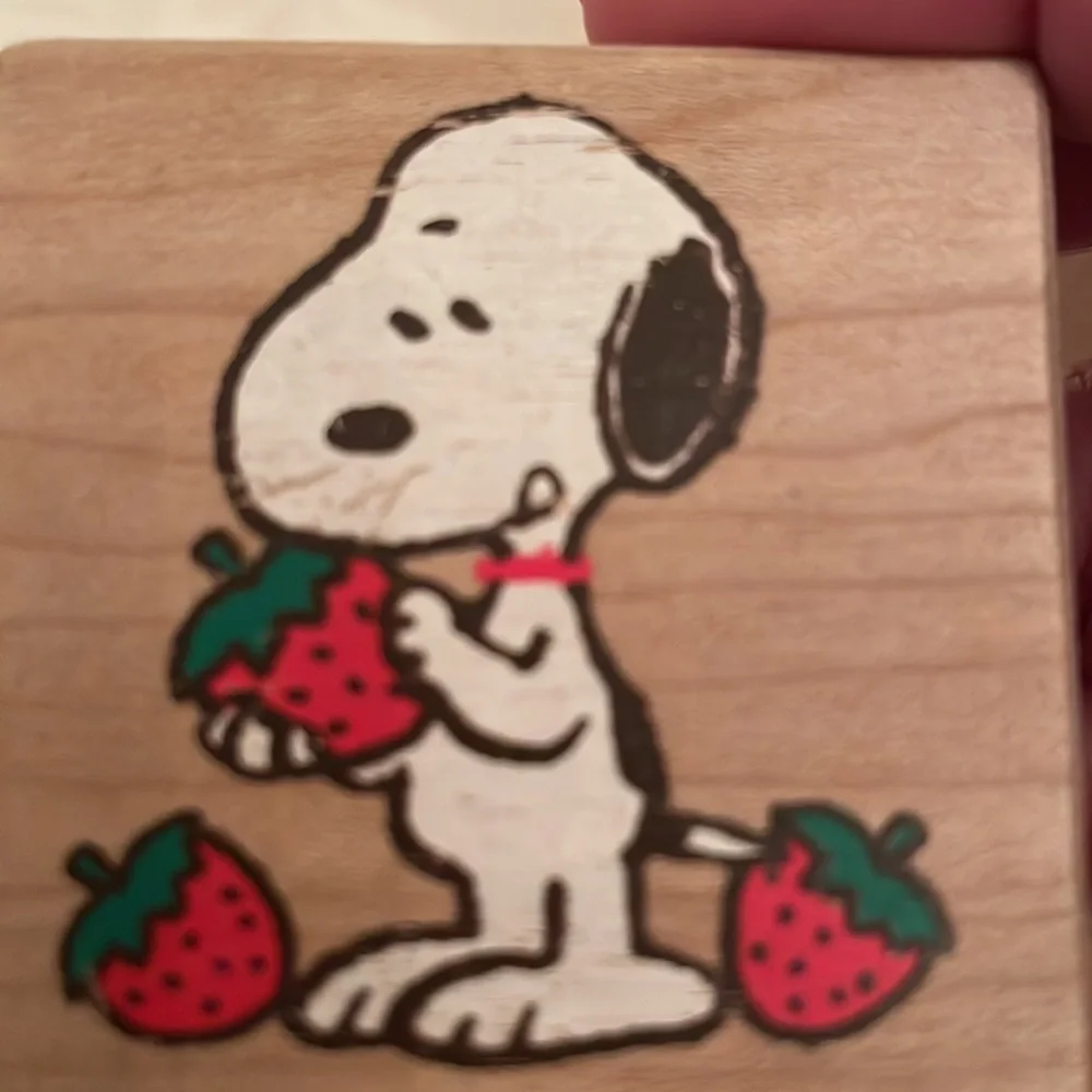 Vintage Snoopy Peanuts United Feature Syndicate inc wood blocks 1958 & 1965 (Mlb